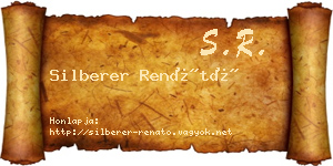 Silberer Renátó névjegykártya